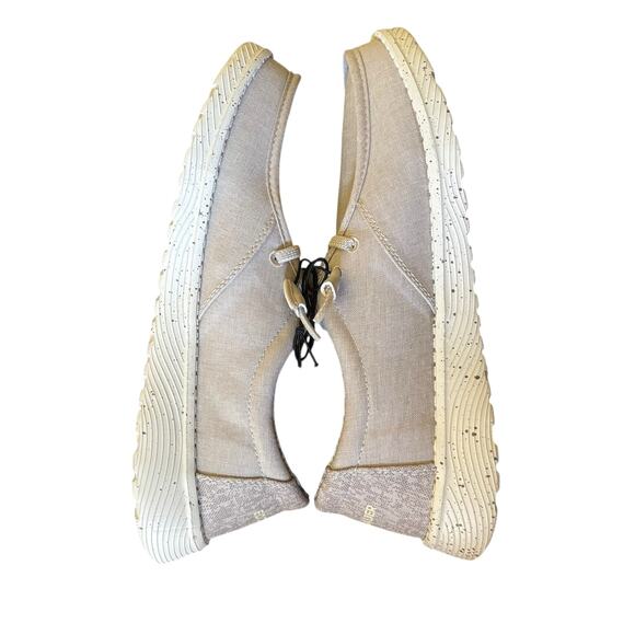 NWB Eddie Bauer Women’s Canvas Lace-Up Loafers Surray Tan Size 8 - Picture 5 of 7